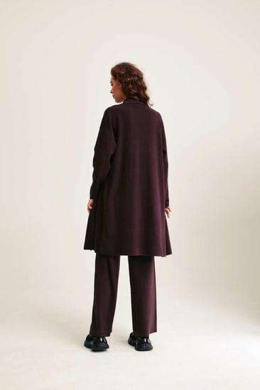 كارديغان محبوك بقصة مفتوحة