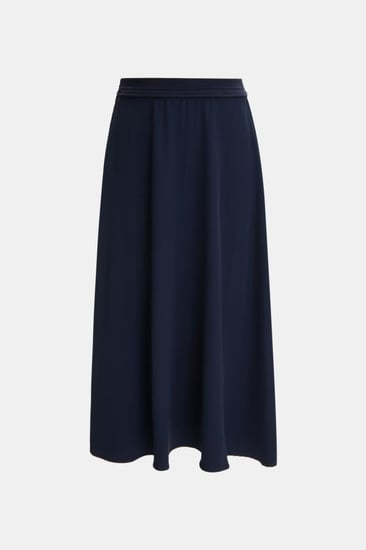 تنورة ثانوي  كحلي بخصر مطاطي