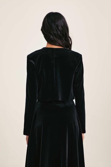 جاكيت مخمل غير متماثل