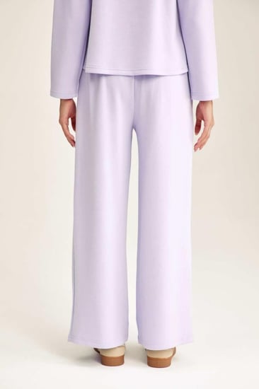 بنطلون سادة بخصر مطاطي