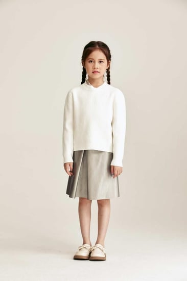 تنورة جلد بخصر مطاطي