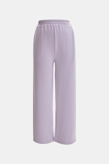 بنطلون سادة بخصر مطاطي