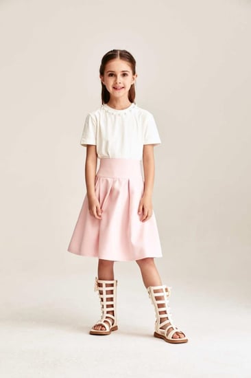 تنورة ميدي بخصر عريض