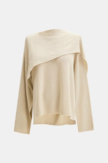 بلوزة محبوكة بشال