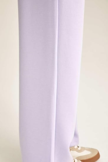 بنطلون سادة بخصر مطاطي