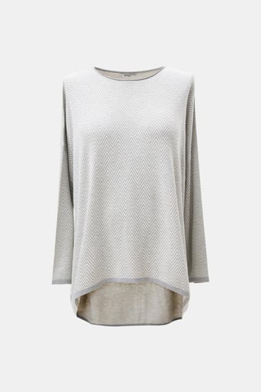 بلوزة واسعة بنقوش متعرجة