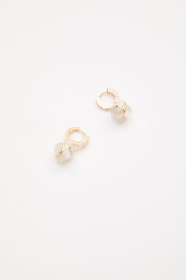 حلق بدلاية كروية مرصعة بالكريستال