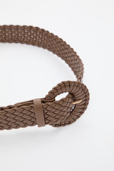 حزام جلد بتصميم منسوج