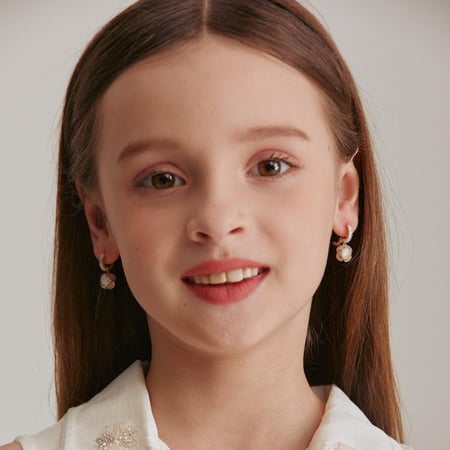 حلق بدلاية كروية مرصعة بالكريستال