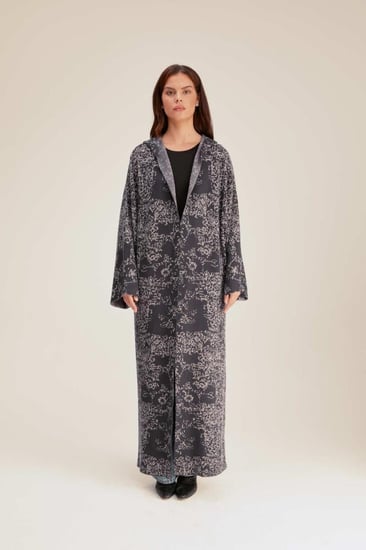 كارديغان طويل مزين بنقوش