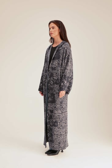 كارديغان طويل مزين بنقوش