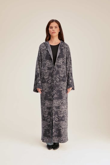 كارديغان طويل مزين بنقوش