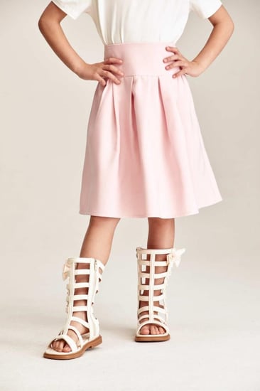 تنورة ميدي بخصر عريض