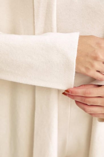 كارديغان محبوك بقصة مفتوحة