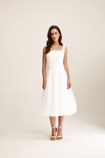 فستان تول بحمالات