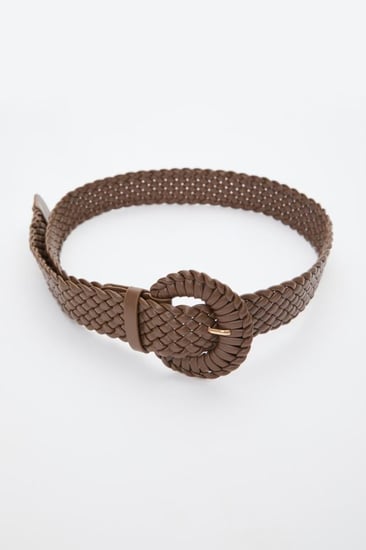 حزام جلد بتصميم منسوج