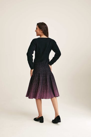 فستان محبوك بلون متدرج