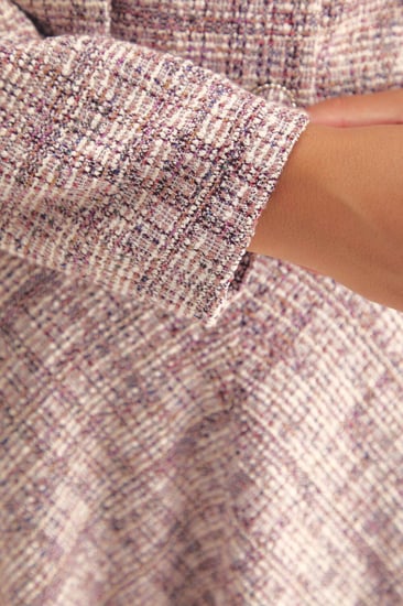 جاكيت تويد مزين بجيوب