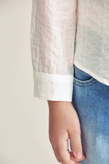 قميص مدرسي بناتي سنبل – تصميم مخطط أنيق لراحة يومية طويلة