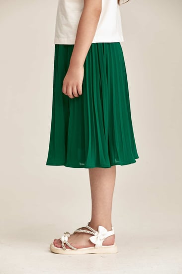 تنورة بليسيه بخصر مطاطي