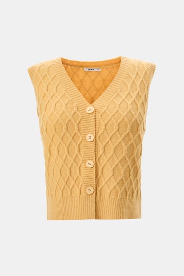 كارديغان بلا أكمام بأزرار