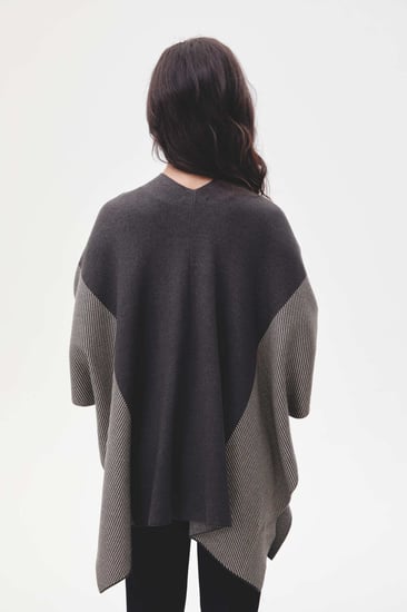 كارديغان بونشو بنقوش مقلمة