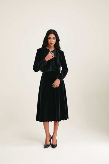 جاكيت مخمل غير متماثل