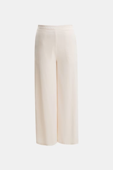 بنطلون سادة بأرجل واسعة