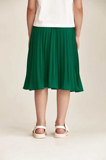 تنورة بليسيه بخصر مطاطي