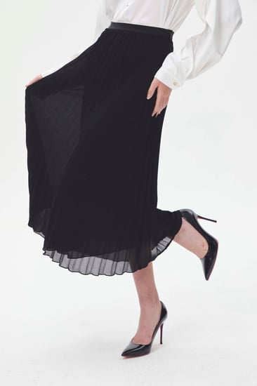 تنورة بليسيه بخصر مطاطي