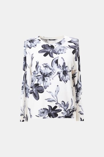 بلوزة موردة بقصة فضفاضة