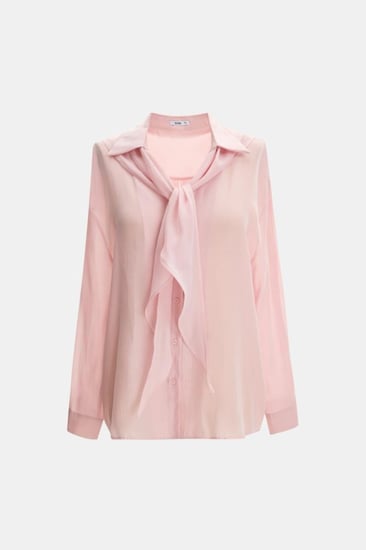 قميص واسع بياقة بربطة