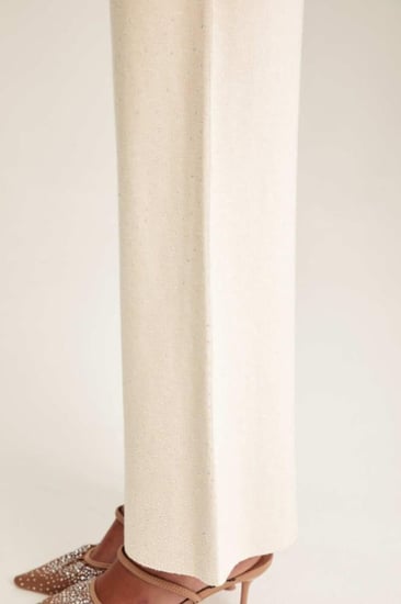 بنطلون واسع بخصر مطاطي