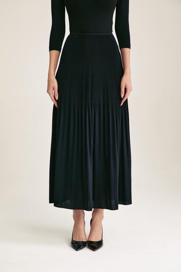 تنورة بليسيه بخصر مطاطي