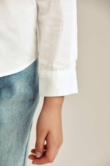 قميص مدرسي بناتي سنبل – قطن ناعم ومريح بأكمام طويلة