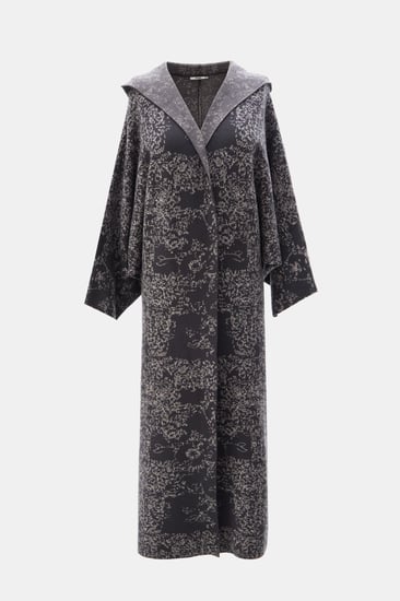 كارديغان طويل مزين بنقوش