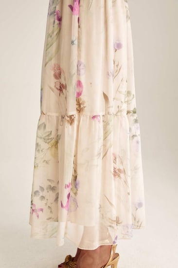 فستان مورد بخصر مطاطي