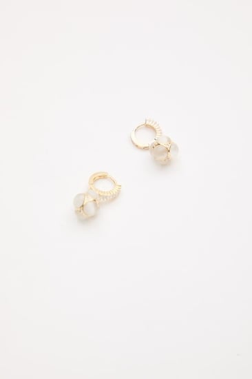 حلق بدلاية كروية مرصعة بالكريستال