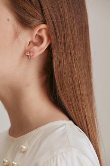 طقم حلق مرصع بالكريستال