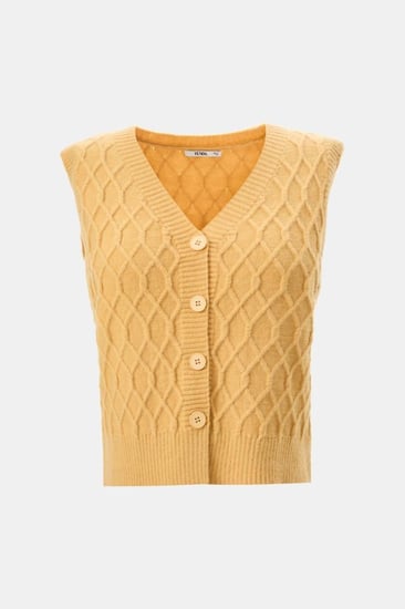 كارديغان بلا أكمام بأزرار