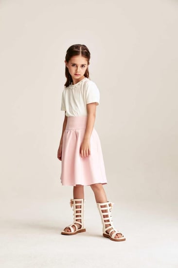 تنورة ميدي بخصر عريض