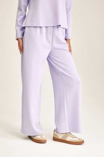 بنطلون سادة بخصر مطاطي