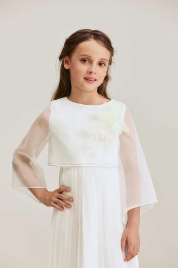 بلوزة أورجنزا مزينة بورود