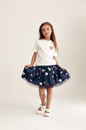 تنورة منفوشة مطبعة