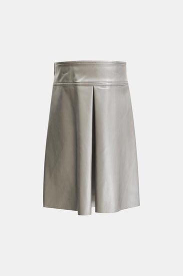 تنورة جلد بخصر مطاطي