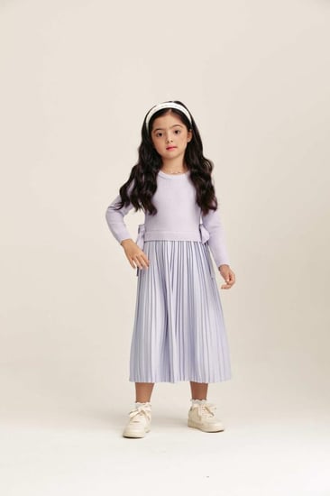 فستان بتصميم قطعتين بأربطة