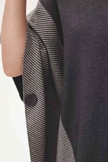 كارديغان بونشو بنقوش مقلمة