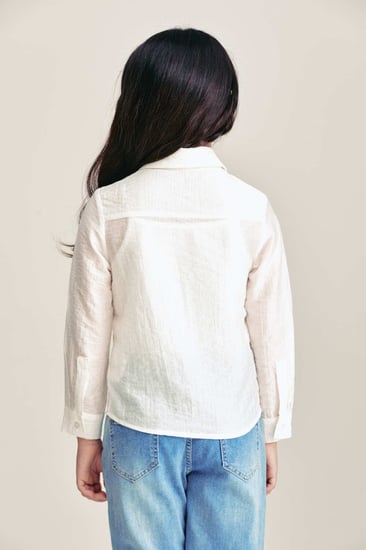 قميص مدرسي بناتي سنبل – تصميم مخطط أنيق لراحة يومية طويلة