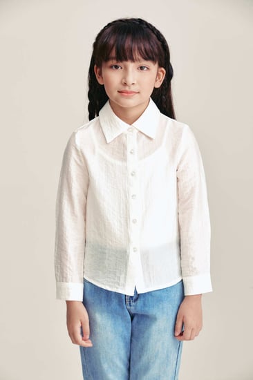 قميص مدرسي بناتي سنبل – تصميم مخطط أنيق لراحة يومية طويلة