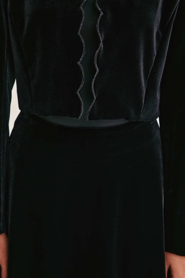 جاكيت مخمل غير متماثل